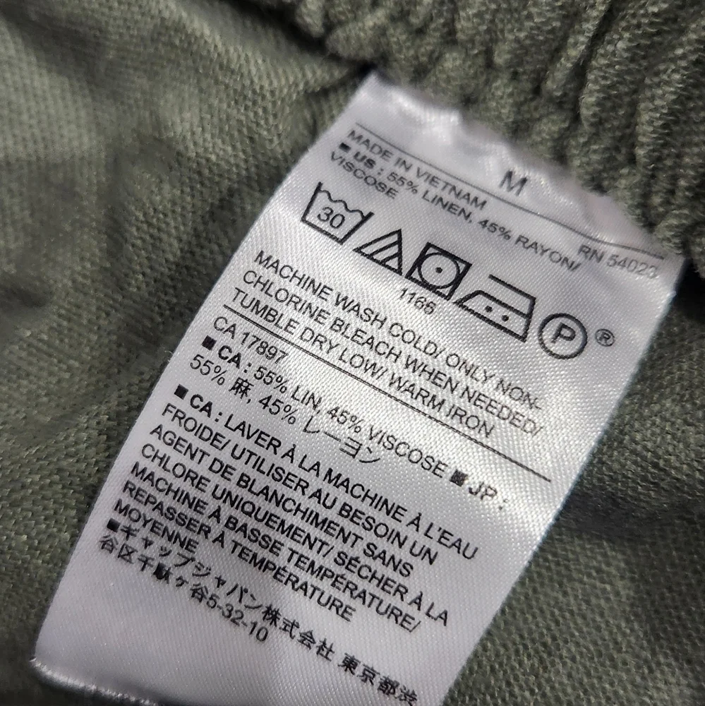 BANANA REPUBLIC LINEN GREEN CARGO PANTS 🌸🍂